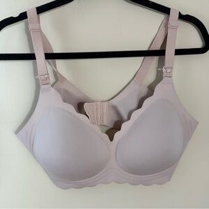 Momcozy Nursing Bra Pregnancy Bra 3 Hook & Eye scallop edge size 2X beige